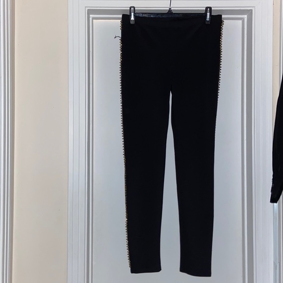 Gold studded Forever 21 Leggings - Picture 1 of 4